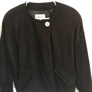 Women's suede black jacket